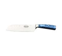Rockingham Forge Cuchillo Santoku, Serie Sunrise, 7 Pulgadas, Hoja de Acero Inoxidable con Mangos de Resina, Azul Zafiro, RF-2105BL