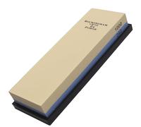 Rockingham Forge SUPERSHARP Piedra de afilar combinada 2 en 1, gruesa/media, grano 240/1000 - Afilador profesional de cuchillos con dos piedras en una y base antideslizante