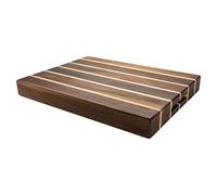 Rockingham Forest WB-54030CR Tabla de Cortar Rectangular de Madera Extra Gruesa, Acacia carbonizada Goma, Multimadera