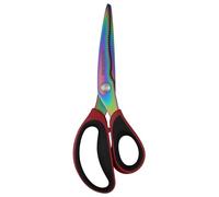 Rockingham Forge Tijeras afiladas para cocina/hogar, resistentes al óxido, dobladas y curvadas 9CM Hojas de acero inoxidable, Arco Iris