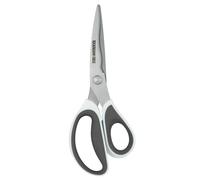 Rockingham Forge Tijeras afiladas para cocina/hogar, resistentes al óxido, dobladas y curvadas 9CM Hojas de acero inoxidable, Blanco y Gris