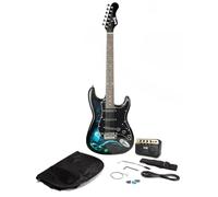 RockJam Electric Guitar Kit with Amp, Bag, Whammy, Strap, Lead, Spare Strings & Lessons