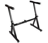 RockJam Soporte de teclado Alta Rezistencia en forma de Z para pianos digitales y teclados electrónicos - Negro