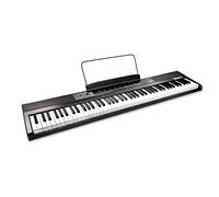 RockJam Teclado de piano digital para principiantes con teclas semipesadas de tamaño completo, Soporte de música, Fuente alimentación y altavoces incorporados, Color Negro, Versión antiguo