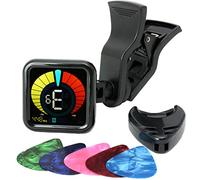 RockJam Wetune Clipon sintonizador para todos los instrumentos con los modos de sintonización cromáticas, violín y guitarra bajo ukelele