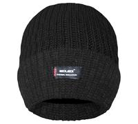 RockJock Gorro de esquí térmico para Hombre con Forro Thinsulate para Hombre Acanalado Grueso cálido (Negro Completo) (tamaño: Hombres/Adultos), Negro