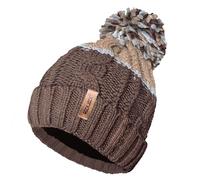 RockJock Gorro de esquí unisex para hombre y mujer con forro polar térmico y acogedor, CHOCOLATE/CAMEL, Talla única