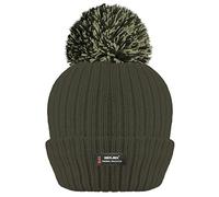 RockJock Gorro de invierno para mujer con pompón acanalado con aislamiento térmico avanzado R40, verde oliva, Talla única
