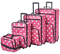 Rockland Juego de Equipaje Vertical de Lunares Softside, Lunares Rosas, Talla única