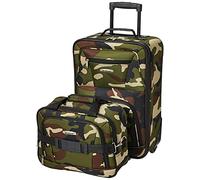 Rockland - Juego de Maletas Adulto Unisex, Camouflage (Verde) - F102-CAMO
