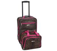 Rockland - Juego de Maletas Adulto Unisex, Leopardo Rosa (Marrón) - F102-PINKLEOPARD