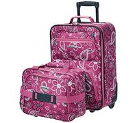 Rockland - Juego de Maletas Adulto Unisex, Pink Bandana (Rosa) - F102-PINKBANDANA