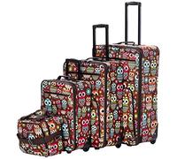 Rockland Jungle Softside - Juego de Equipaje Vertical, Búho, 4-Piece Set (14/29/24/28), Juego de Equipaje Vertical Jungle Softside