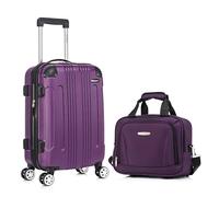 Rockland London Hardside - Equipaje expandible con Ruedas giratorias con Bolsa Suave a Juego, Purple, S, London Hardside - Equipaje expandible con Ruedas giratorias con Bolsa Suave a Juego