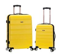 Rockland Maleta Melbourne Hardside expandible con Ruedas giratorias, Amarillo, Talla única, Melbourne - Funda rígida expandible