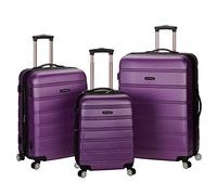 Rockland Melbourne Hardside expandible Spinner Wheel Equipaje, Morado, 3-Piece Set (20/24/28), Maleta rígida expandible con Ruedas giratorias Melbourne