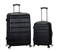 Rockland Melbourne Hardside - Maleta con Ruedas giratorias expandibles, Black, 2-Piece Set (20/28), Juego de Equipaje