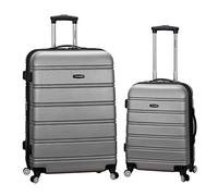 Rockland Melbourne Hardside - Maleta con Ruedas giratorias expandibles, Silver, Talla única, Melbourne Hardside - Maleta de Ruedas giratorias expandible