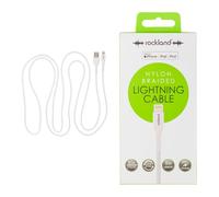 Rockland MFI assured, cable USB a Lightning trenzado de nailon de 2 m, cargador de iPhone y iPad, cable de carga rápida extralargo, cable de sincronización de datos