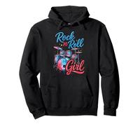 Rock'n Roll Girl Band Baterista Amante de la música Chicas y Mujeres Sudadera con Capucha