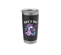Rock'n Roll Unicornio Rockstar Unicornio Punk Goth Band para niñas Vaso térmico de acero inoxidable de doble pared