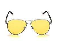 ROCKNIGHT Gafas de sol polarizadas de aviador para hombres y mujeres, lentes de sol de conducción de metal, antirreflejos, UV400, lentes amarillas