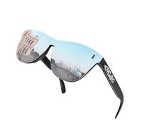 ROCKNIGHT Gafas de sol polarizadas HD plateadas con espejo de aviador para exteriores, protección UV400