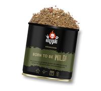 ROCK'N'RUBS Born To Be Wild - Mezcla de especias con hierbas forestales para preparación de caza, bote de especias, 190 g