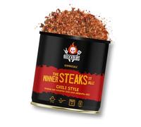 ROCK'N'RUBS - Condimento para barbacoa The Winner steaks it all - Chili Style - BBQ Rub para asar con copos de sal crujientes combinados con chile, jalapeño y pimienta verde - 180 g