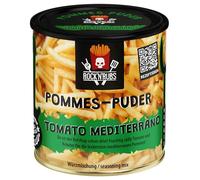 ROCK'N'RUBS Polvo de patatas fritas tomate mediterrano, perfecto para patatas fritas y platos de patatas, también como condimento a la parrilla y para salsas, sabor de tomates y hierbas, lata de 150 g