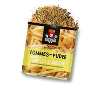 ROCK'N'RUBS Polvo para patatas fritas tostadas, ajo y queso, perfecto para patatas fritas y platos de patatas, también como condimento a la parrilla y para salsas, lata de 150 g