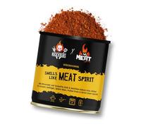 Rock'N'RUBS X Smells Like Meat Spirit - Barbacoa todoterreno con chile chipotle y ligero bacon kick - Apto para Spare Rips o Pulled Pork Pipper - Lata de 140 g