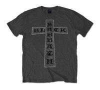 Rockoff Trade Black Sabbath Cross Camiseta, Gris (Charcoal), XL para Hombre