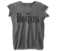 Rockoff Trade Camiseta The Beatles Drop T Burnout para Mujer, Gris (Charcoal), XL