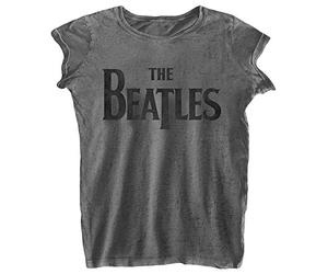 Rockoff Trade Camiseta The Beatles Drop T Burnout para Mujer, Gris (Charcoal), XL