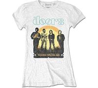 Rockoff Trade Doors Waiting For The Sun Camiseta, Blanco, 38 para Mujer