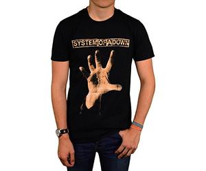 Rockoff Trade Hand-Camiseta Hombre Negro Negro Small