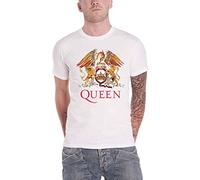 Rockoff Trade Queen Classic Crest Camiseta, Blanco (White White), Medium para Hombre