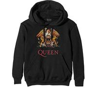 Rockoff Trade Hombre Queen Classic Crest Pullover Capucha Not Applicable, Negro (Black Black), XX-Large