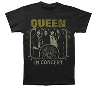 Rockoff Trade Queen In Concert Camiseta, Negro (Black Black), Medium para Hombre
