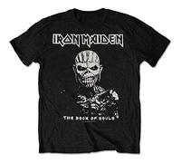 Rockoff Trade Iron Maiden Book of Souls - Camiseta blanca de contraste para hombre