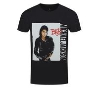 Rockoff Trade Michael Jackson Bad Camiseta para Hombre M Negro (Black Black)