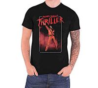 Rockoff Trade Michael Jackson Thriller White Red Suit Camiseta, Negro (Black Black), Large para Hombre