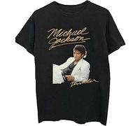 Rockoff Trade Michael Jackson Thriller White Suit Camiseta, Negro (Black Black), Medium para Hombre