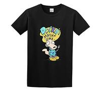 Rocko's Modern Life Pattern Science Fiction All-Match Interesting Splash Ink T-Shirt Black 3XL