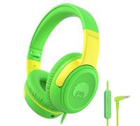 Rockpapa Share Auriculares para Niños, Auriculares con Cable y Micrófono, 85dB/94dB Volumen Limitado, Función para Compartir, Plegables, Ajustables, Auriculares Diadema para la Escuela/Viajar