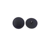 ROCKPOEM 10 Piezas de Botones de Cuero PU Redondos, Botones de Gabardina Cubiertos para Costura Decorativa, Ideal para Abrigos, Chaquetas y Suéteres (10 Piezas, Negro 2,3 cm)