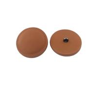 ROCKPOEM 10 Piezas de Botones de Cuero PU Redondos, Botones de Gabardina Cubiertos para Costura Decorativa, Ideal para Abrigos, Chaquetas y Suéteres (10 Piezas, Marrón 3,2 cm.)