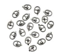ROCKPOEM 50 Uds Mini Hebillas de Cinturón 7mm Tri-Glide para Muñecas, DIY Accesorios de Muñeca, Bolsos y Ropa Hecha a Mano, Pequeños Botones para Zapatos y Manualidades