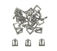 ROCKPOEM 50 Uds Mini Hebillas de Cinturón 7mm Tri-Glide para Muñecas, DIY Accesorios de Muñeca, Bolsos y Ropa Hecha a Mano, Pequeños Botones para Zapatos y Manualidades